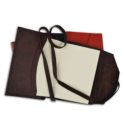 Manufactus Italian Leather Wrap Journal - Refillable - Handcrafted in Rome - 5x7"