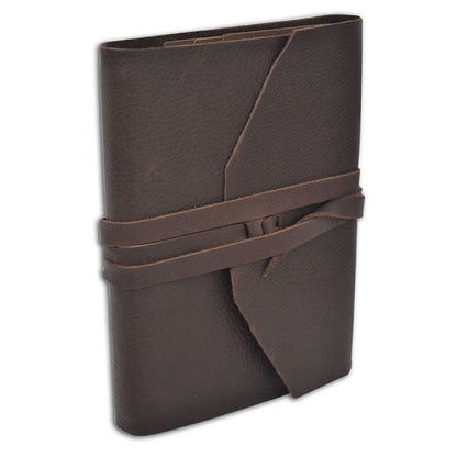 Manufactus Italian Leather Wrap Journal - Refillable - Handcrafted in Rome - 5x7"