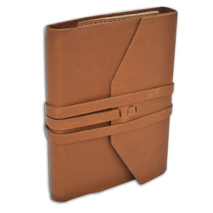 Manufactus Italian Leather Wrap Journal - Refillable - Handcrafted in Rome - 5x7"