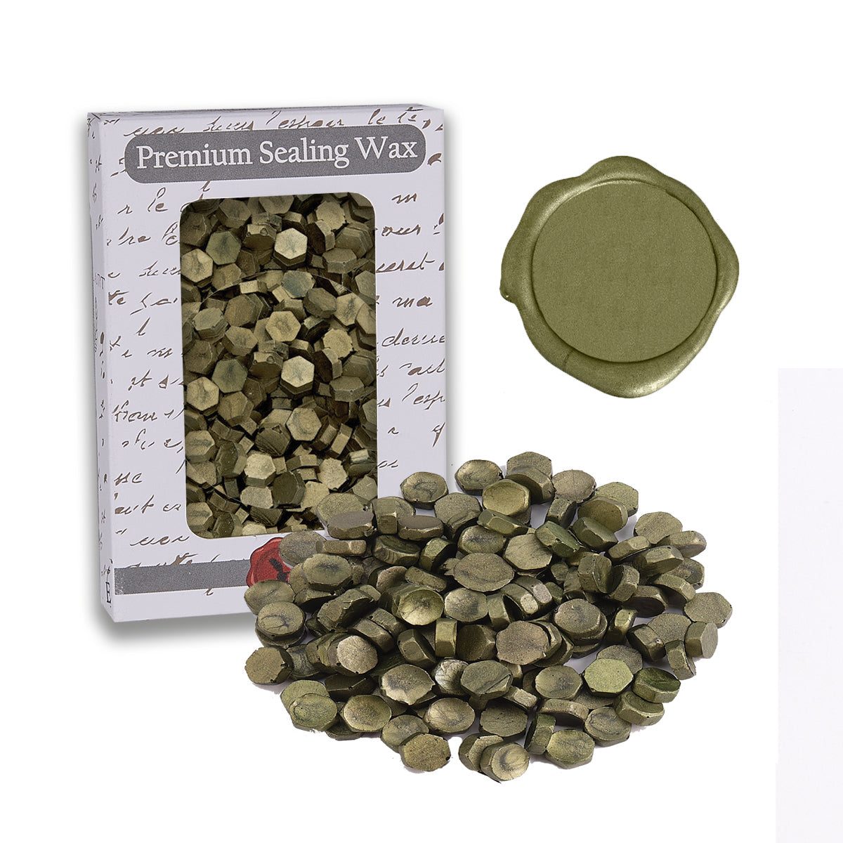 Moss Green Premium Sealing Wax Beads 2 oz. PK