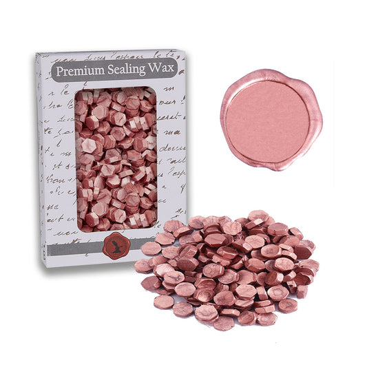 Rose Gold Premium Sealing Wax Beads 2 oz. PK