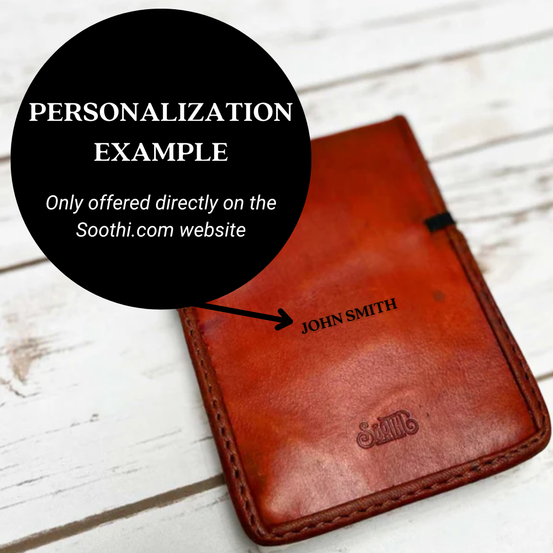 Brown Flap Refillable Leather Notepad