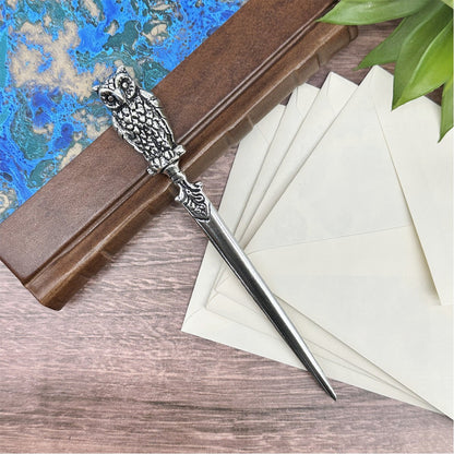 Owl Letter Opener Antique-style 7" Gift Box -Made in Italy