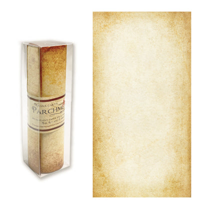 Aged Parchment Scroll Paper - 8" x 18” - Printed Antique Texture - 6 Pack - Printer Friendly