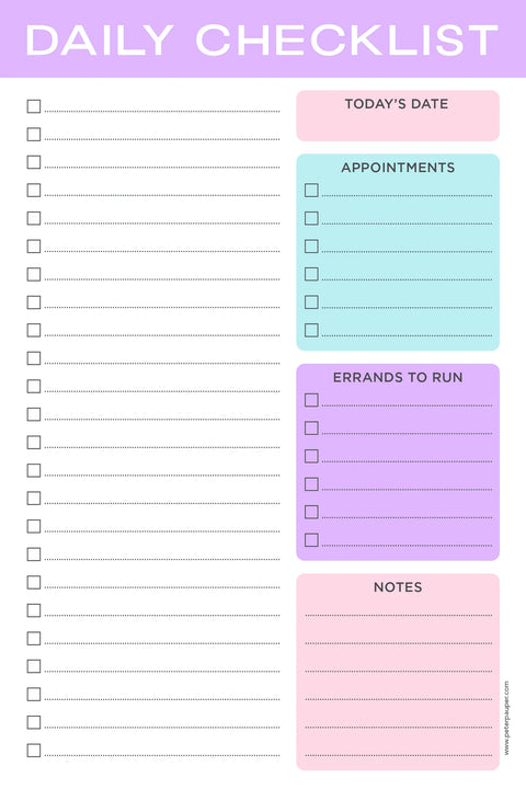Daily To-Do Pastel Notepad