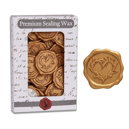 Branch Heart Adhesive Wax Seal Stickers for Envelopes and Invitations (25-Pack) 6 Colors