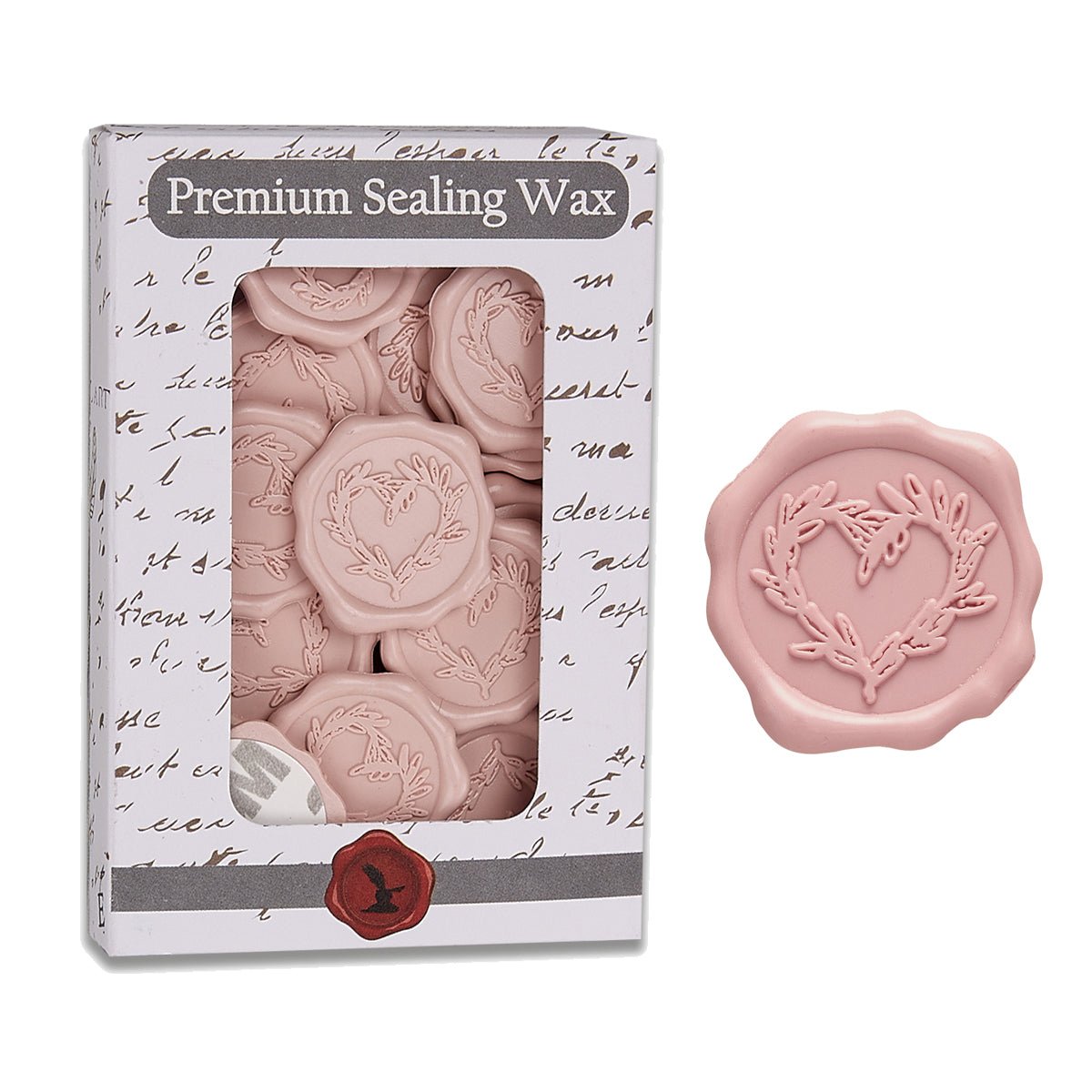 Branch Heart Adhesive Wax Seal Stickers for Envelopes and Invitations (25-Pack) 6 Colors