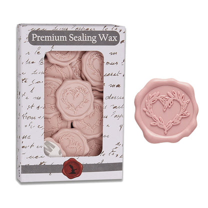 Branch Heart Adhesive Wax Seal Stickers for Envelopes and Invitations (25-Pack) 6 Colors