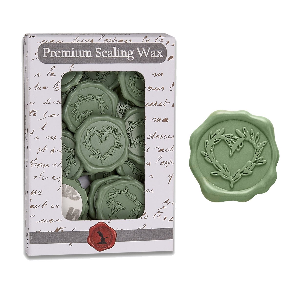 Branch Heart Adhesive Wax Seal Stickers for Envelopes and Invitations (25-Pack) 6 Colors