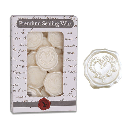 Branch Heart Adhesive Wax Seal Stickers for Envelopes and Invitations (25-Pack) 6 Colors