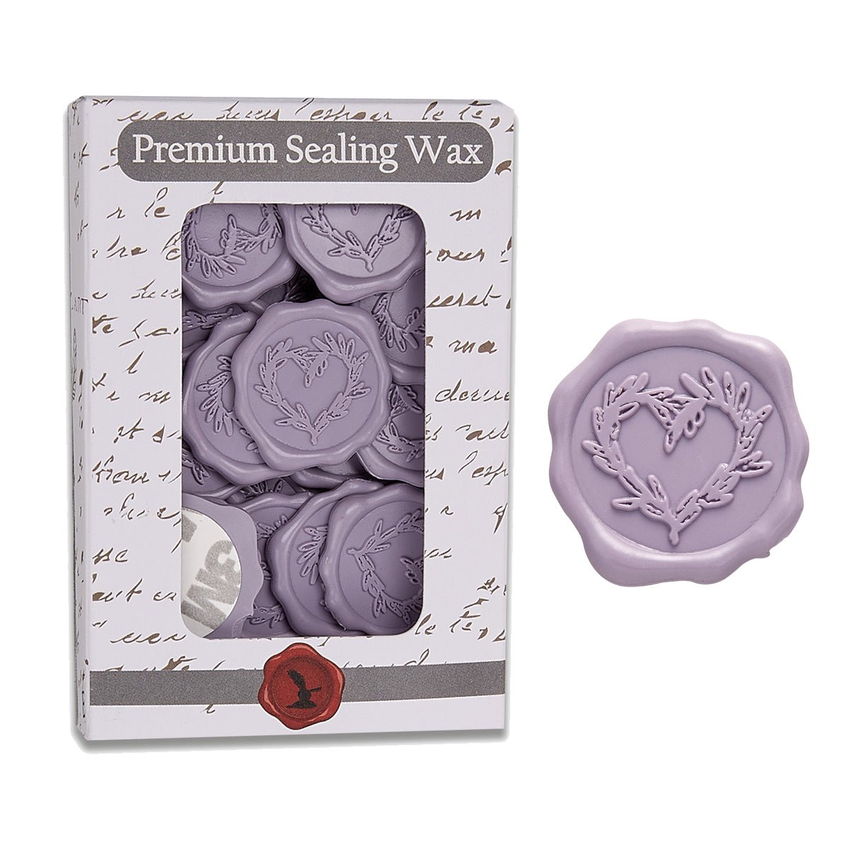 Branch Heart Adhesive Wax Seal Stickers for Envelopes and Invitations (25-Pack) 6 Colors