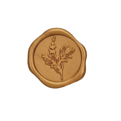 Botanical Adhesive Wax Seal Stickers for Envelopes and Invitations (25-Pack) 6 Colors