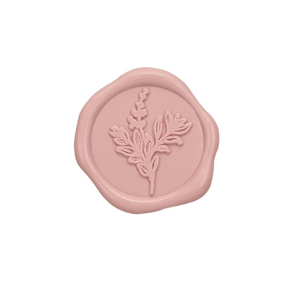 Botanical Adhesive Wax Seal Stickers for Envelopes and Invitations (25-Pack) 6 Colors