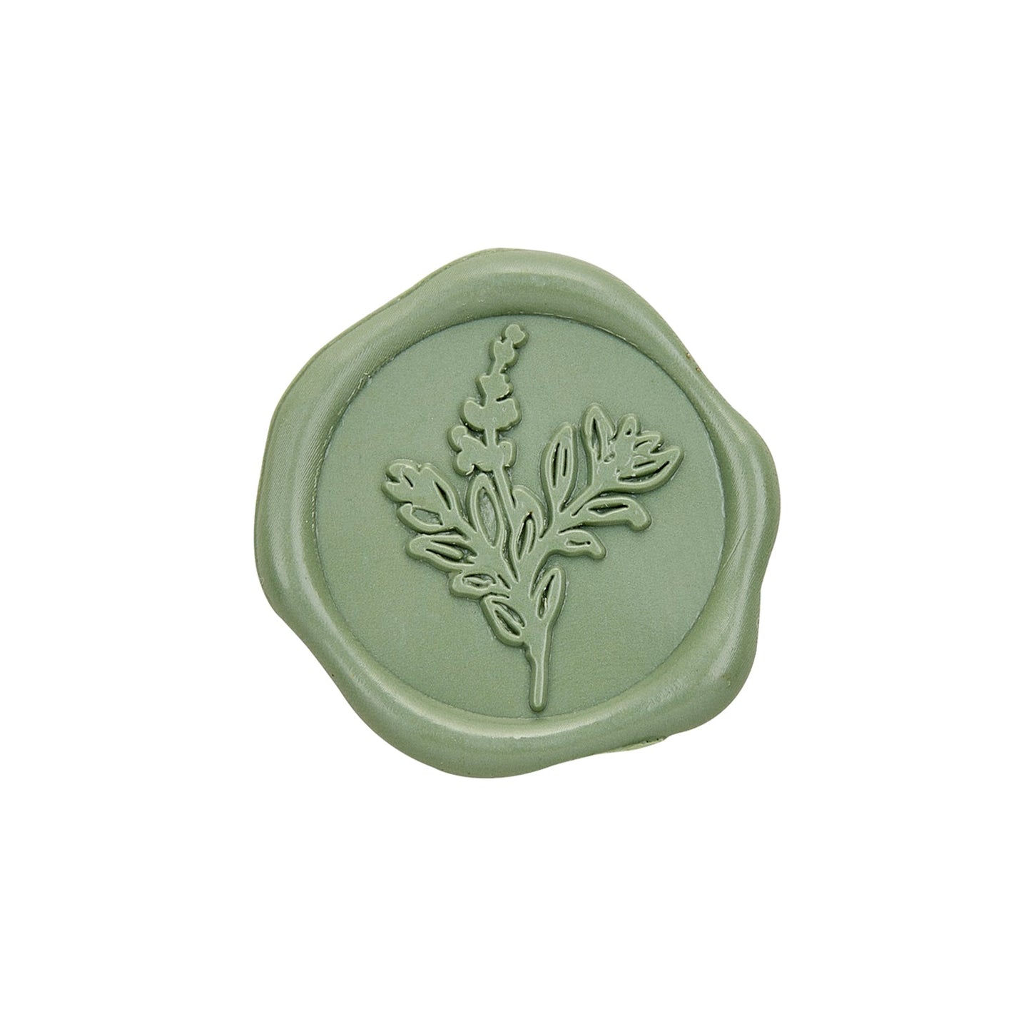 Botanical Adhesive Wax Seal Stickers for Envelopes and Invitations (25-Pack) 6 Colors