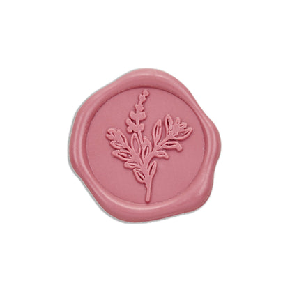 Botanical Adhesive Wax Seal Stickers for Envelopes and Invitations (25-Pack) 6 Colors