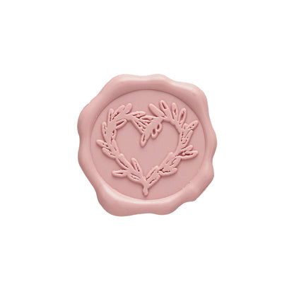 Branch Heart Adhesive Wax Seal Stickers for Envelopes and Invitations (25-Pack) 6 Colors