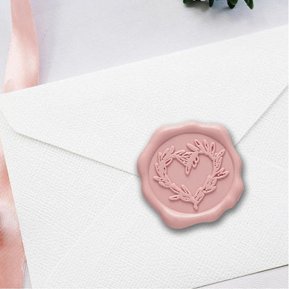 Branch Heart Adhesive Wax Seal Stickers for Envelopes and Invitations (25-Pack) 6 Colors