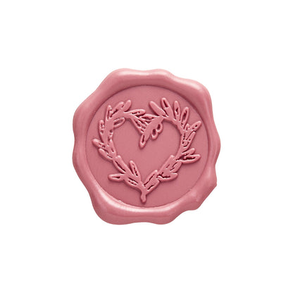 Branch Heart Adhesive Wax Seal Stickers for Envelopes and Invitations (25-Pack) 6 Colors