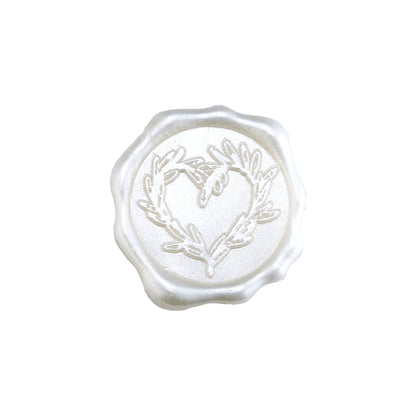 Branch Heart Adhesive Wax Seal Stickers for Envelopes and Invitations (25-Pack) 6 Colors
