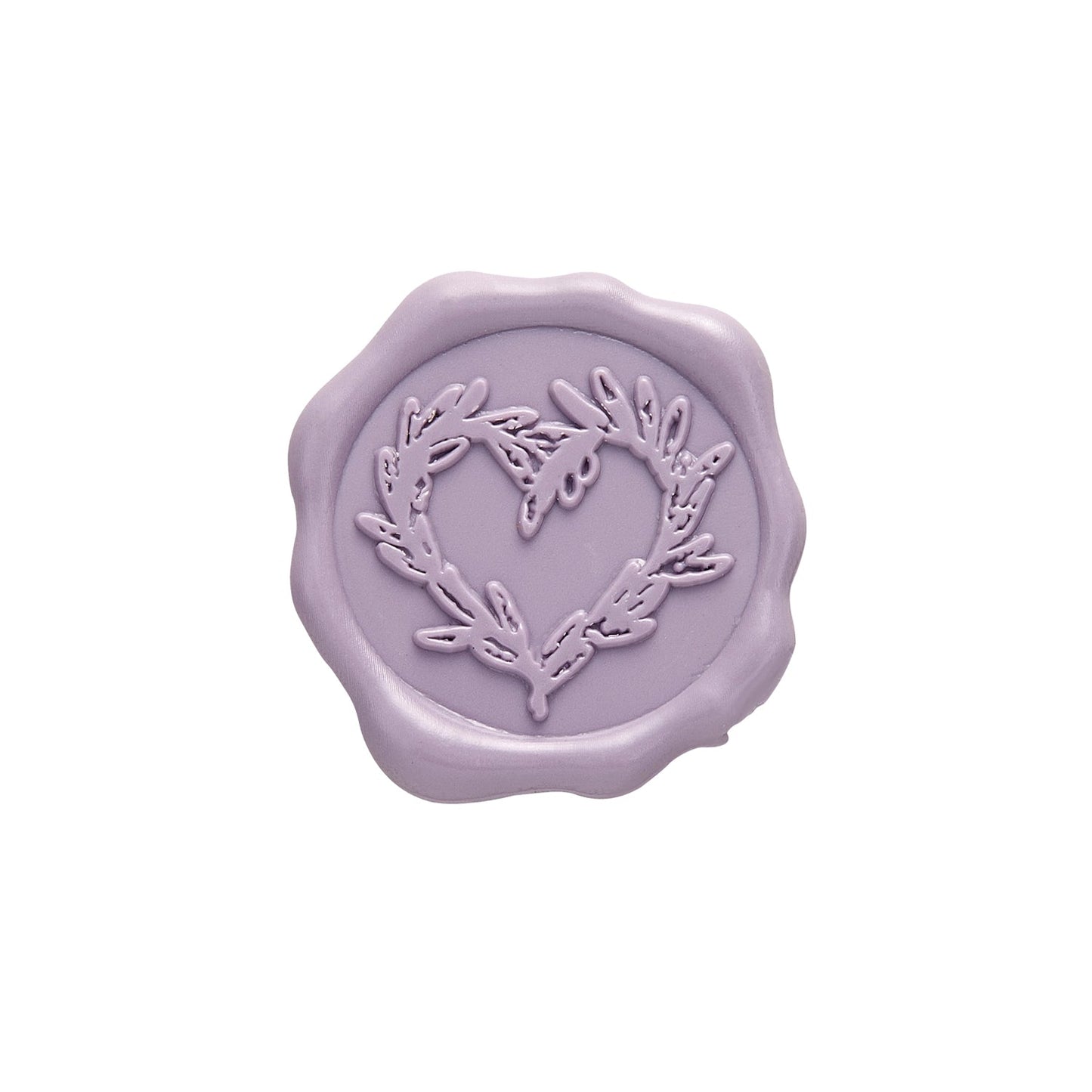 Branch Heart Adhesive Wax Seal Stickers for Envelopes and Invitations (25-Pack) 6 Colors