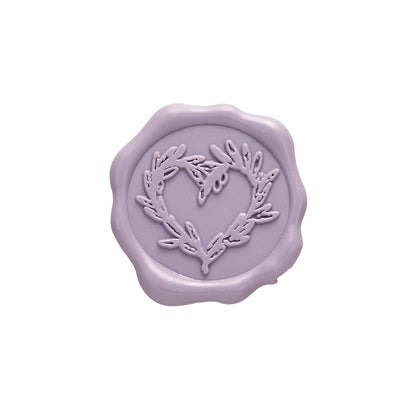 Branch Heart Adhesive Wax Seal Stickers for Envelopes and Invitations (25-Pack) 6 Colors