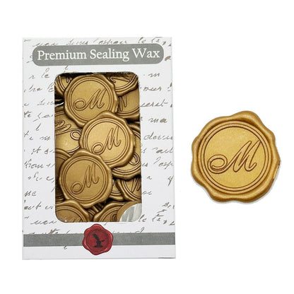 Initial Adhesive Wax Seal Stickers for Envelopes and Invitations (25-Pack)