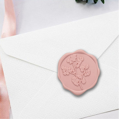 Maidenhair Adhesive Wax Seal Stickers for Envelopes and Invitations (25-Pack) 6 Colors