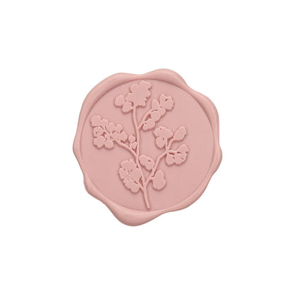 Maidenhair Adhesive Wax Seal Stickers for Envelopes and Invitations (25-Pack) 6 Colors