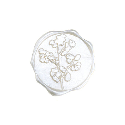 Maidenhair Adhesive Wax Seal Stickers for Envelopes and Invitations (25-Pack) 6 Colors