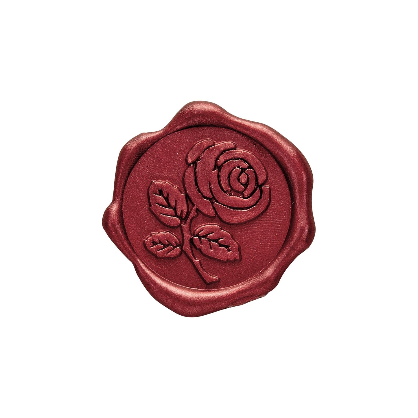 Rose Stem Adhesive Wax Seal Stickers for Envelopes and Invitations (25-Pack) 6 Colors