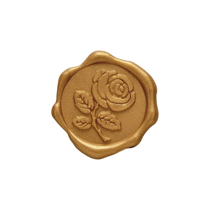 Rose Stem Adhesive Wax Seal Stickers for Envelopes and Invitations (25-Pack) 6 Colors