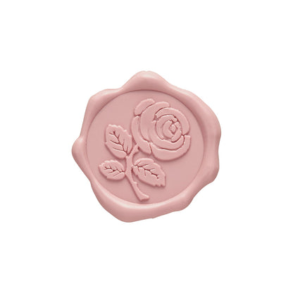 Rose Stem Adhesive Wax Seal Stickers for Envelopes and Invitations (25-Pack) 6 Colors