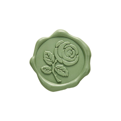 Rose Stem Adhesive Wax Seal Stickers for Envelopes and Invitations (25-Pack) 6 Colors