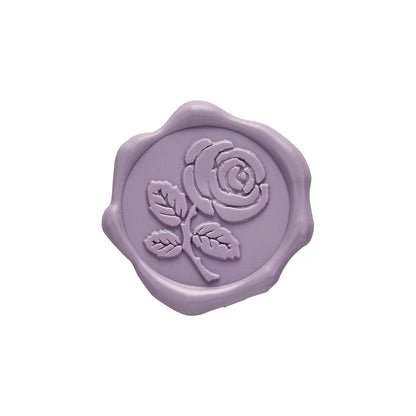 Rose Stem Adhesive Wax Seal Stickers for Envelopes and Invitations (25-Pack) 6 Colors