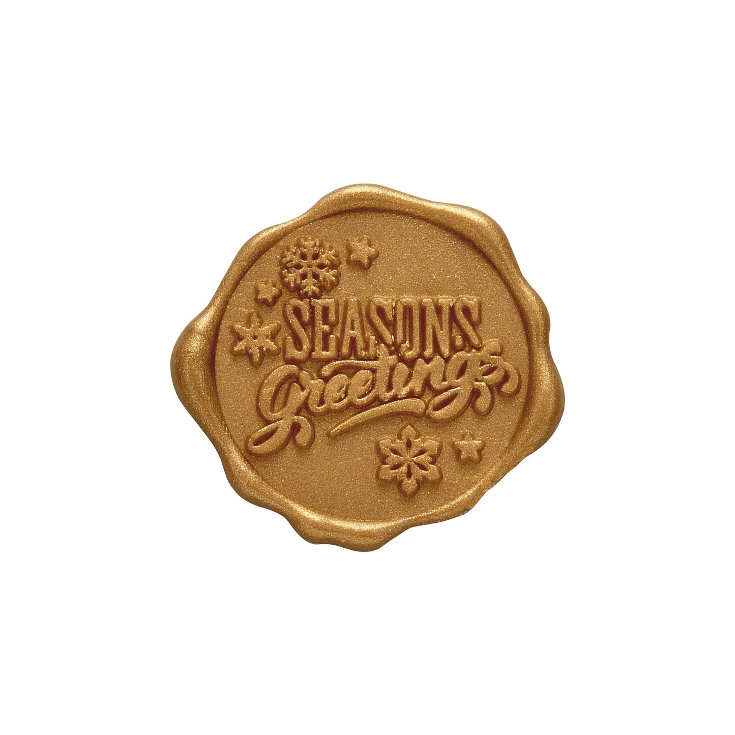 Seasons Greetings Adhesive Wax Seal Stickers for Christmas Cards and Holiday Mail (25-Pack)