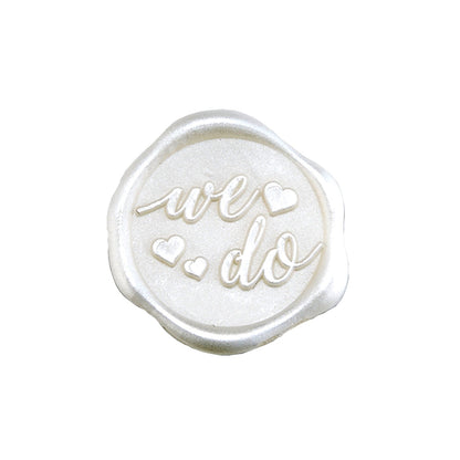 We Do Wedding Adhesive Wax Seal Stickers for Envelopes and Invitations (25-Pack) 2 colors