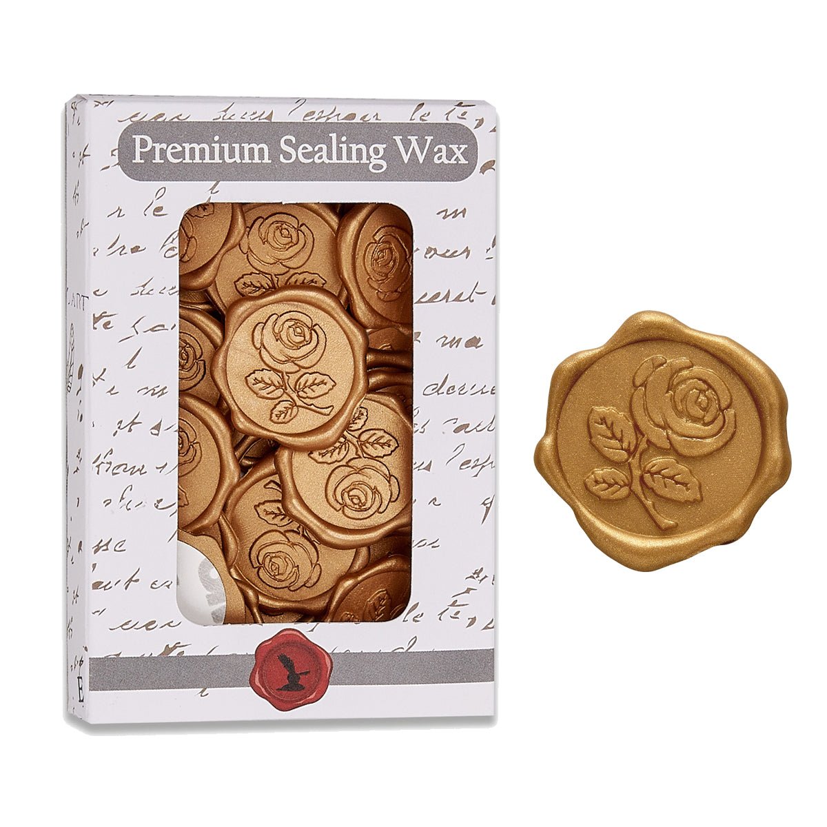 Rose Stem Adhesive Wax Seal Stickers for Envelopes and Invitations (25-Pack) 6 Colors