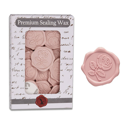 Rose Stem Adhesive Wax Seal Stickers for Envelopes and Invitations (25-Pack) 6 Colors