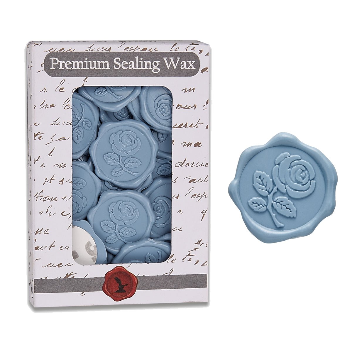 Rose Stem Adhesive Wax Seal Stickers for Envelopes and Invitations (25-Pack) 6 Colors