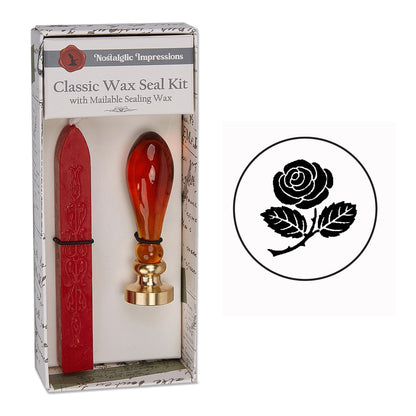 Murano Glass Handle Wax Seal Kit with popular symbols