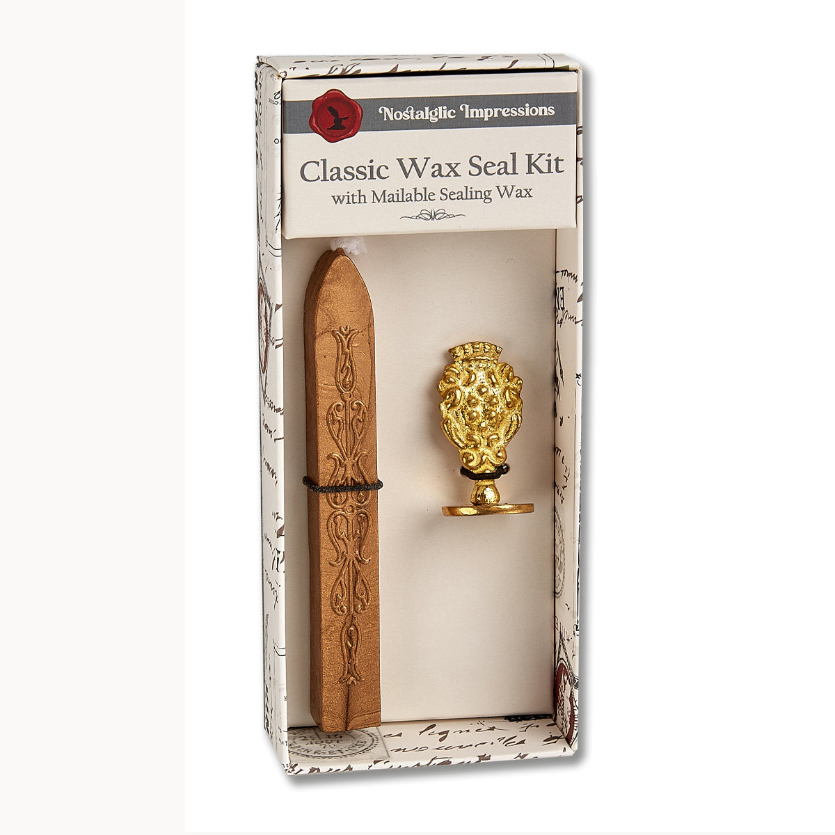 Moon Wax Seal Stamp – Vintage-Style Round Florentine Brass Stamp with Attached Handle