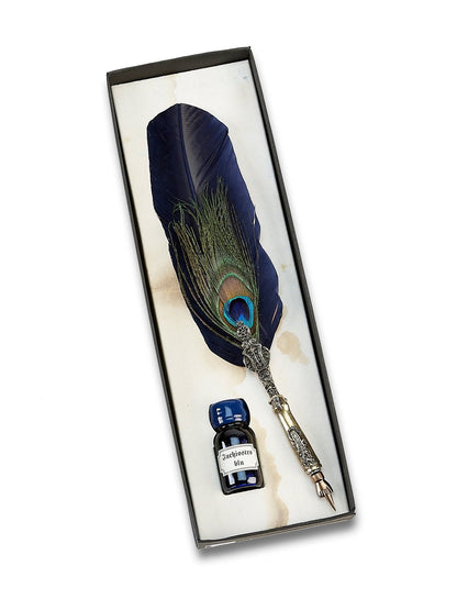 Deluxe Italian Multi-Feather Quill & Ink Set