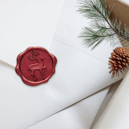Assorted Christmas Adhesive Wax Seal Stickers for Christmas Cards and Holiday Mail (25-Pack)