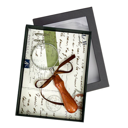 Handheld Magnifier with Wood Handle -Gift Boxed