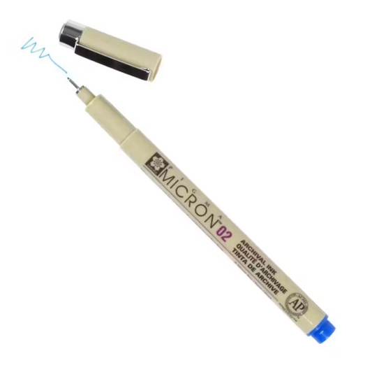 Sakura Pigma Micron Pen - Blue, 02 (0.3mm)