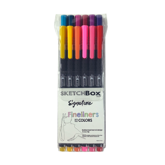 SketchBox Fineliner Set - 12 Bold Colors