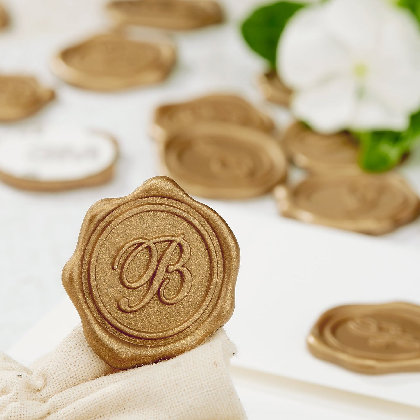 Initial Adhesive Wax Seal Stickers for Envelopes and Invitations (25-Pack)