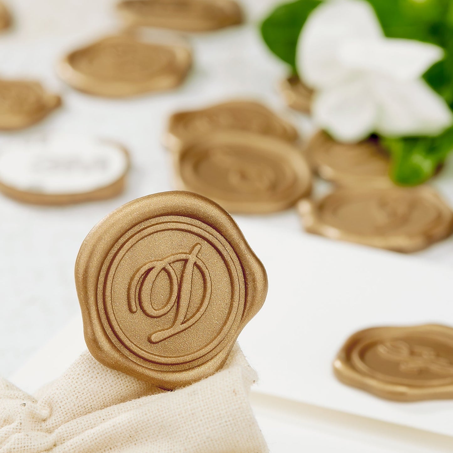 Initial Adhesive Wax Seal Stickers for Envelopes and Invitations (25-Pack)