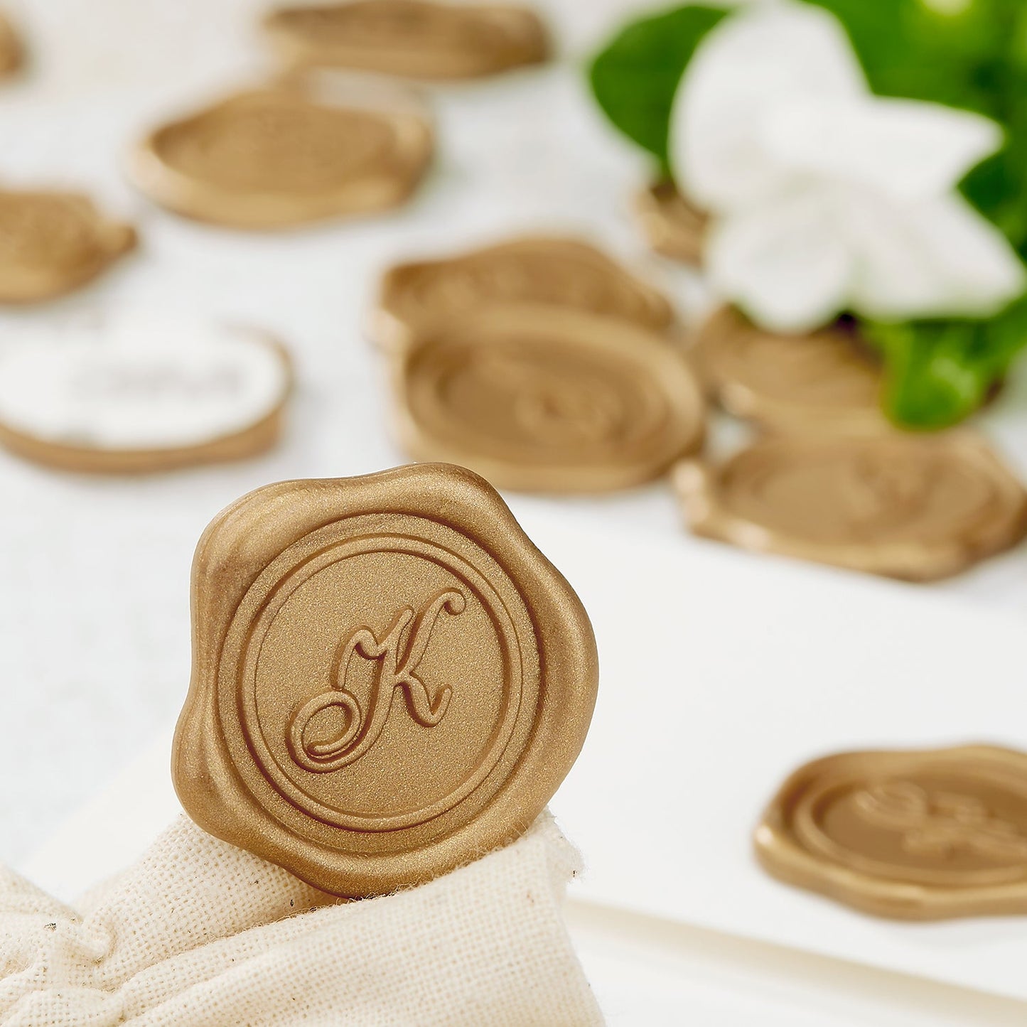 Initial Adhesive Wax Seal Stickers for Envelopes and Invitations (25-Pack)