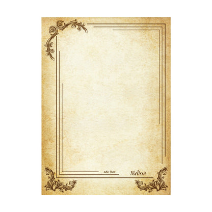 Parchment Stationery Vintage Design Boxed Gift Set -20/10 with Personalization option